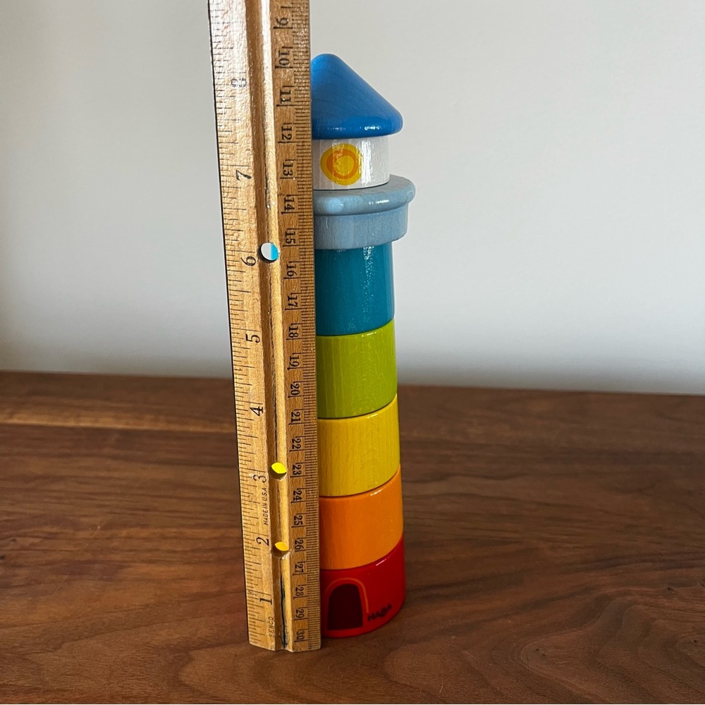 HABA Lighthouse Wooden Rainbow Stacker - Picture 3 of 3